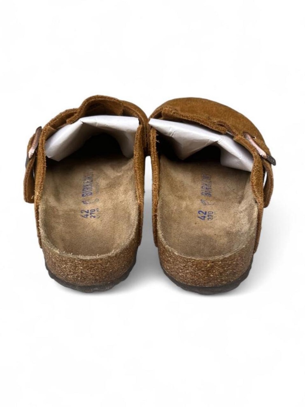 Birkenstock Boston Mink Brown Suede Clogs Soft Footbed EU 42 US Men's 9 Regular - Picture 4 of 8